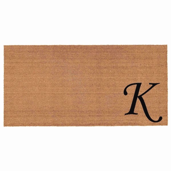 Calloway Mills Monogram Door Mat, Black, Natural, 36 in W x 72 in L 153623672K - main